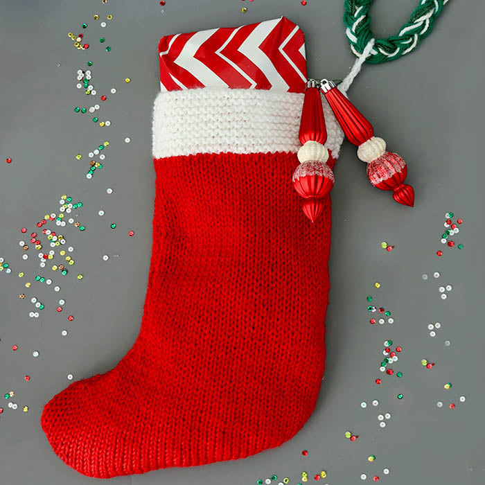 Flat Knit Stocking Knitting Pattern