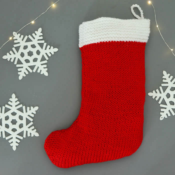 Flat Knit Stocking Knitting Pattern
