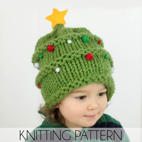 Christmas Tree Hat Knitting Pattern