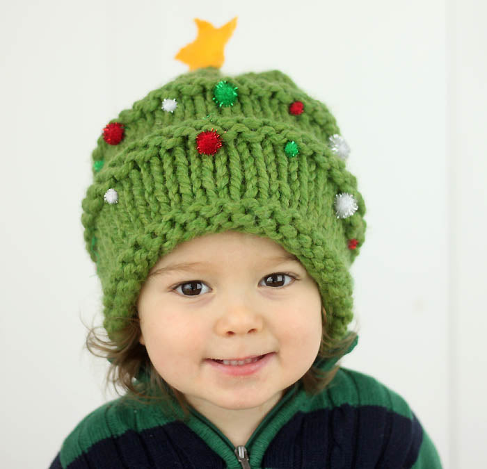 Christmas Tree Hat Knitting Pattern