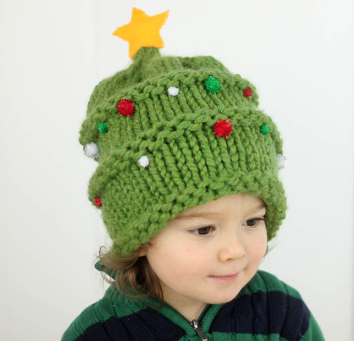 Christmas Tree Hat Knitting Pattern