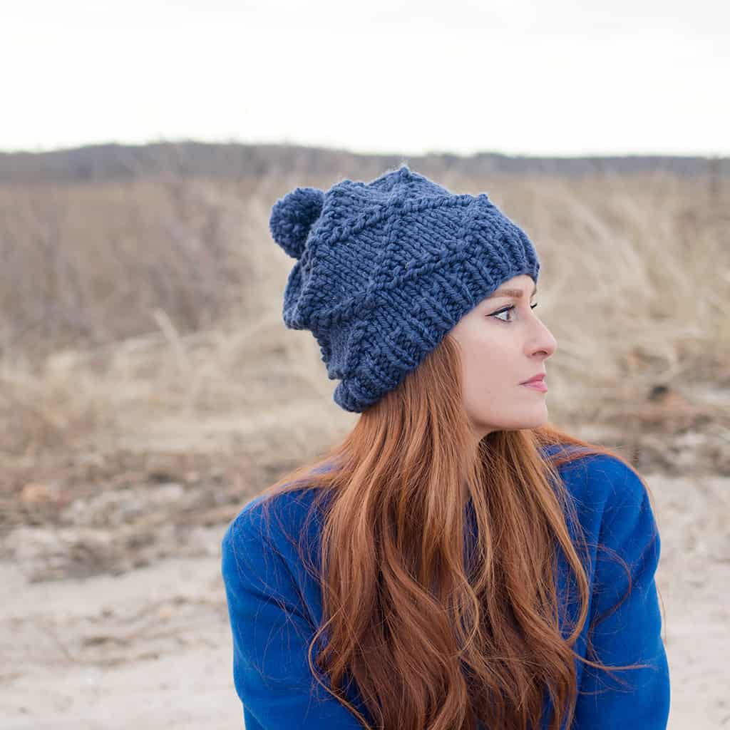 Flat Knit Thick & Quick Hat – Gina Michele Knitting