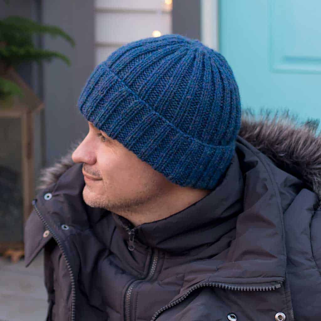 Ribbed Hat Easy Mens Beanie Knitting Pattern Free Easy Basic Hat