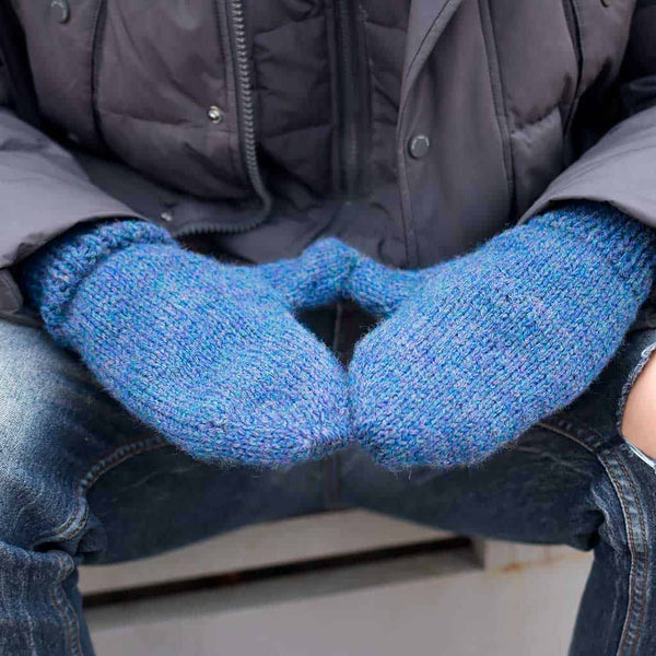 Easy Flat Knit Mittens for Men