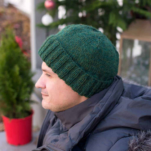 Mens Easy Beanie Knitting Pattern – Gina Michele Knitting