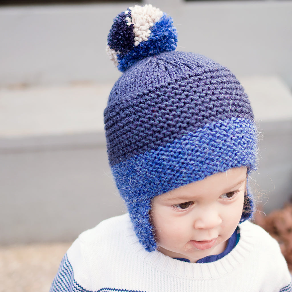 Flat Knit Toddler Ear Flap Hat – Gina Michele Knitting