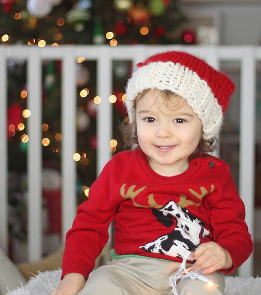 Family Santa Hats Knitting Pattern