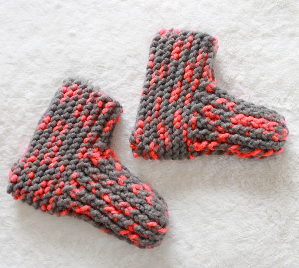 Easy Womens Slippers Knitting Pattern